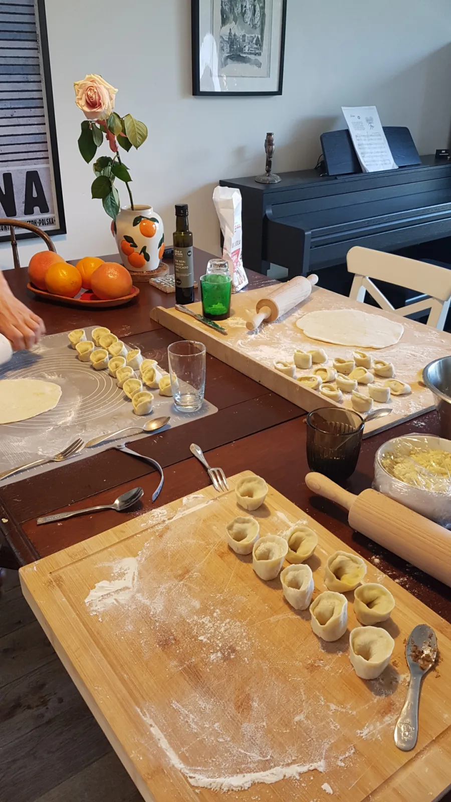 cooking class pierogi folding